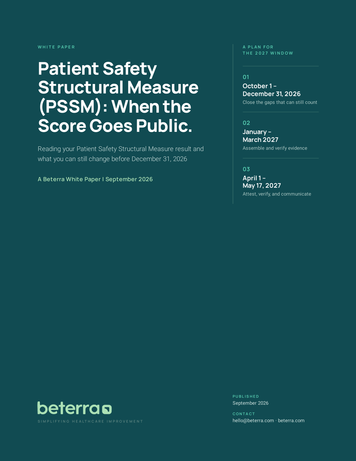 Patient Safety Structural Measure (PSSM): When the Score Goes Public